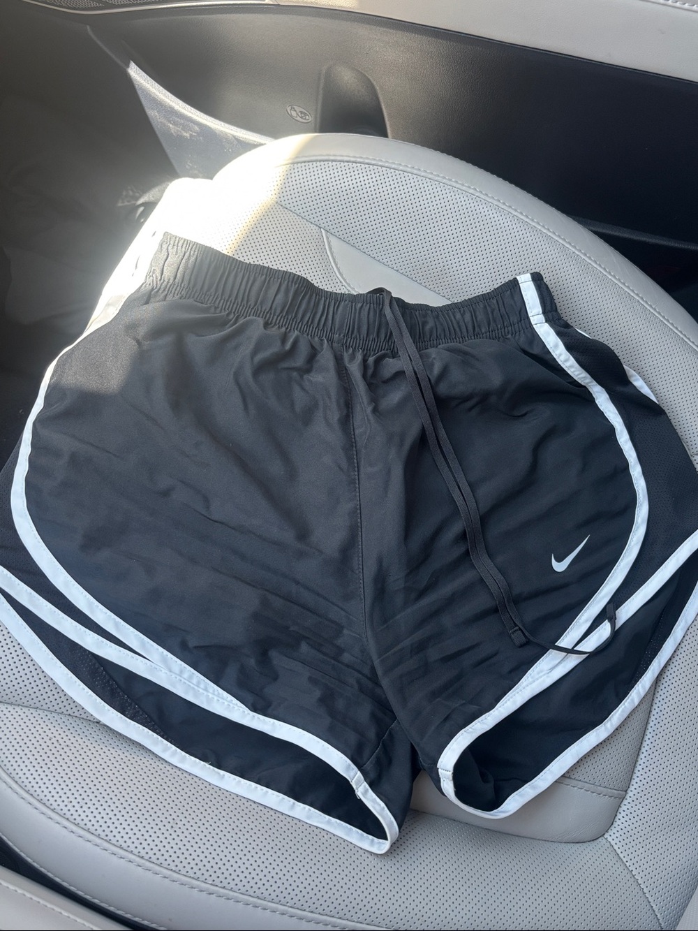 Nike Black and White Women's Running Shorts